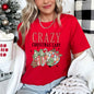 Crazy Christmas Lady, Retro, Santa Super Soft Tees