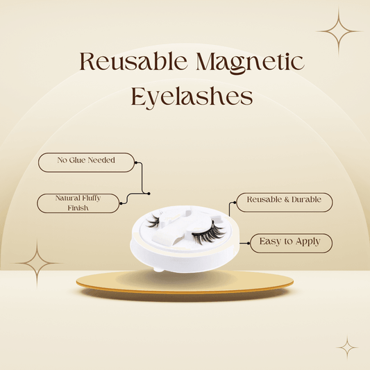 Reusable Magnetic Eyelashes Set Mink Lashes with Tweezers
