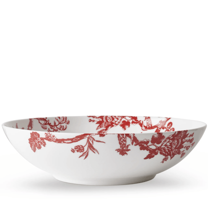 Arcadia Crimson Red Porcelain Dinnerware – Premium Floral Coastal Tableware