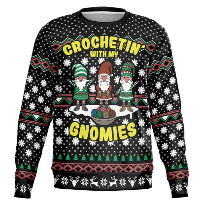 Crochetin' with my Gnomies Christmas Sweatshirt