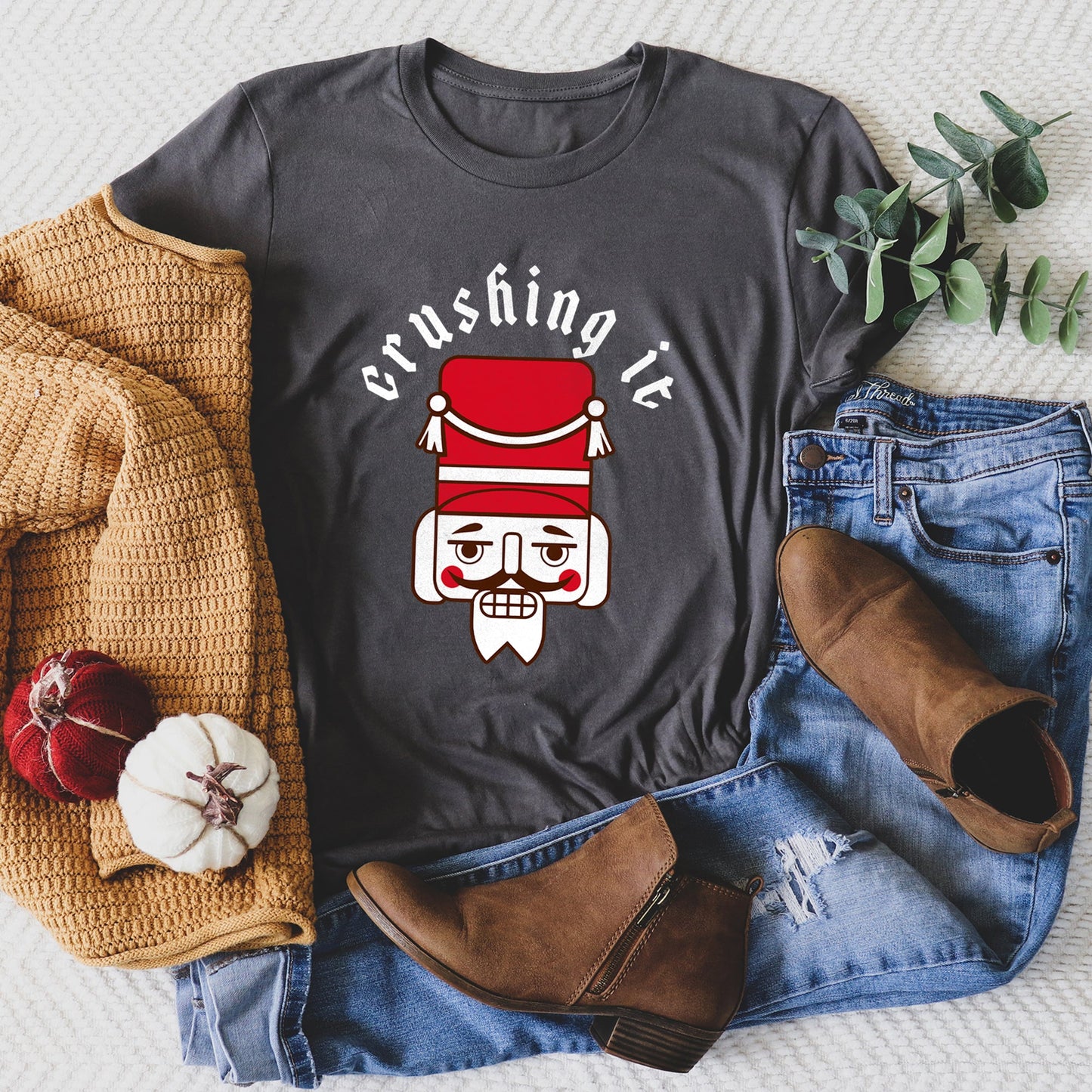 Crushing It, Nutcracker, Retro, Christmas Super Soft Tees
