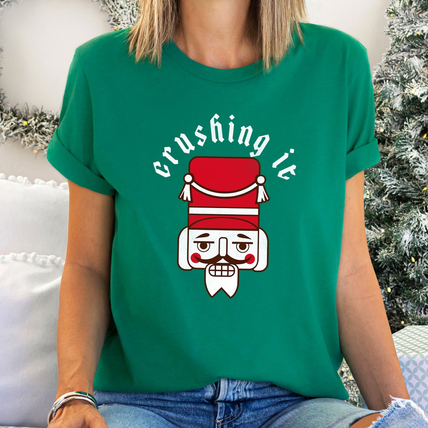 Crushing It, Nutcracker, Retro, Christmas Super Soft Tees