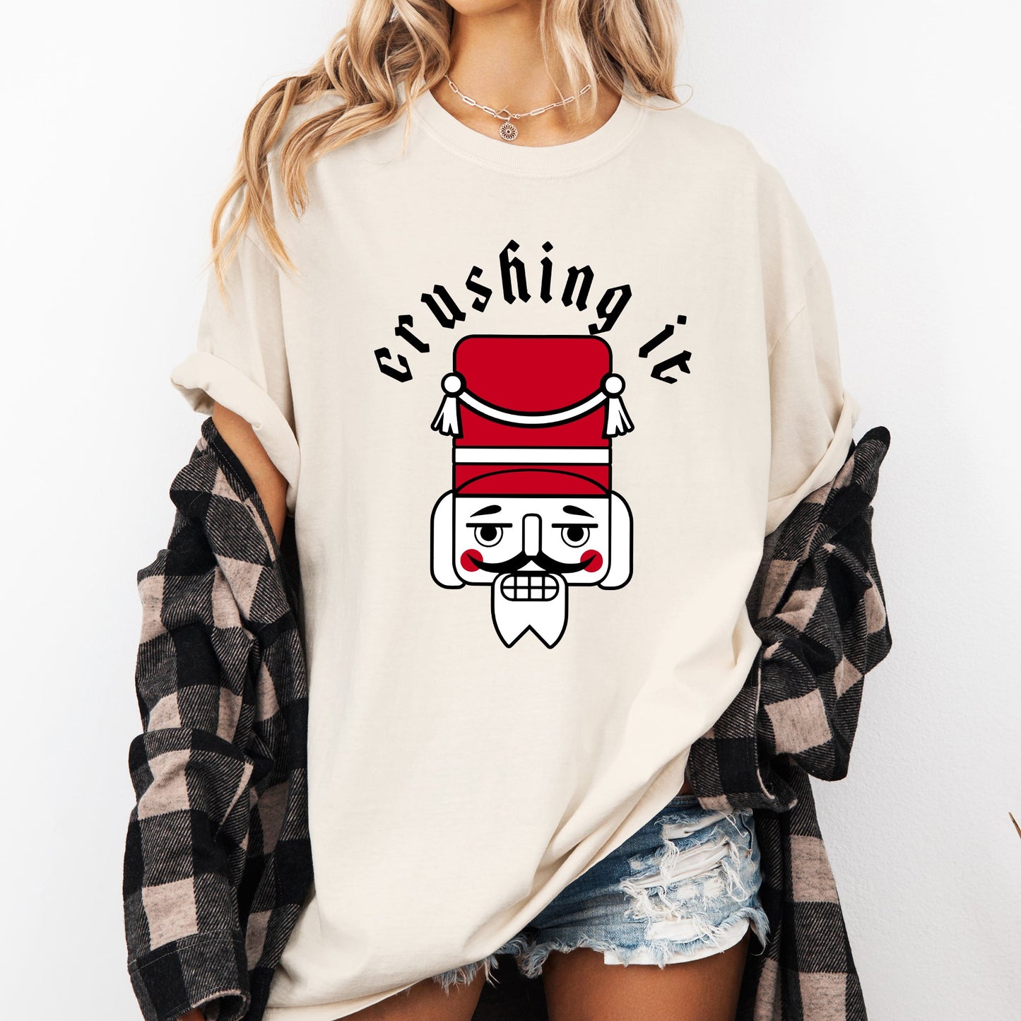 Crushing It, Retro Nutcracker, Christmas, Ballet, Winter, Santa, Xmas Tshirt Comfort Colors T-Shirt