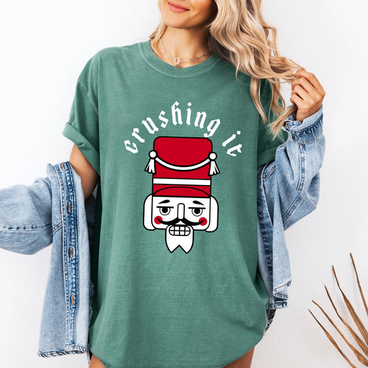 Crushing It, Retro Nutcracker, Christmas, Ballet, Winter, Santa, Xmas Tshirt Comfort Colors T-Shirt