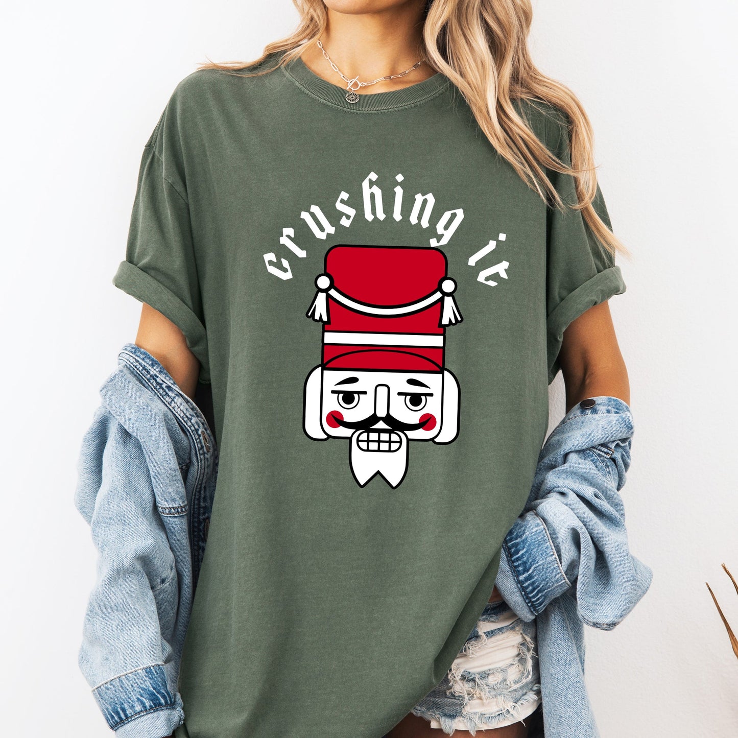 Crushing It, Retro Nutcracker, Christmas, Ballet, Winter, Santa, Xmas Tshirt Comfort Colors T-Shirt
