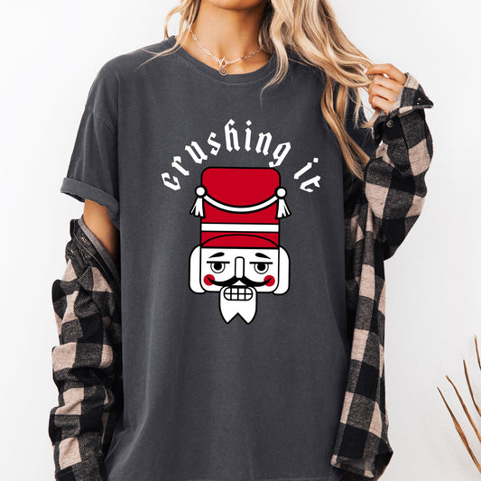 Crushing It, Retro Nutcracker, Christmas, Ballet, Winter, Santa, Xmas Tshirt Comfort Colors T-Shirt