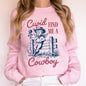 Cupid Find Me A Cowboy, Western, Love, Heart, Valentine's Day Sweatshirt