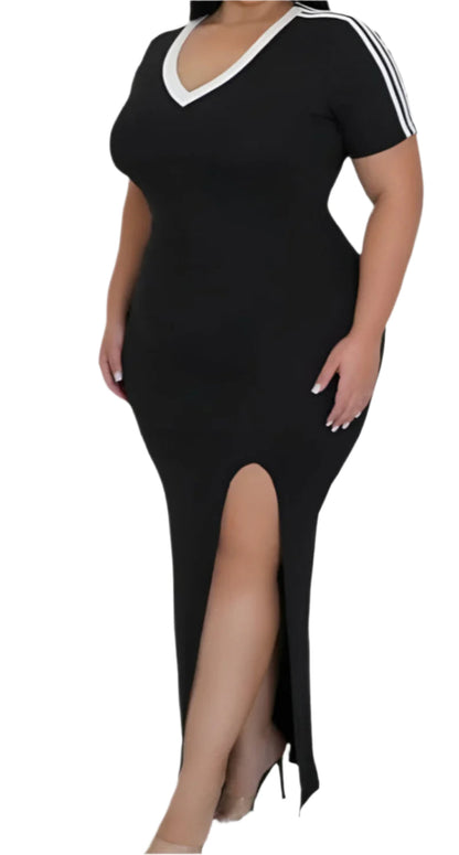 Black Maxi Dress V Neck