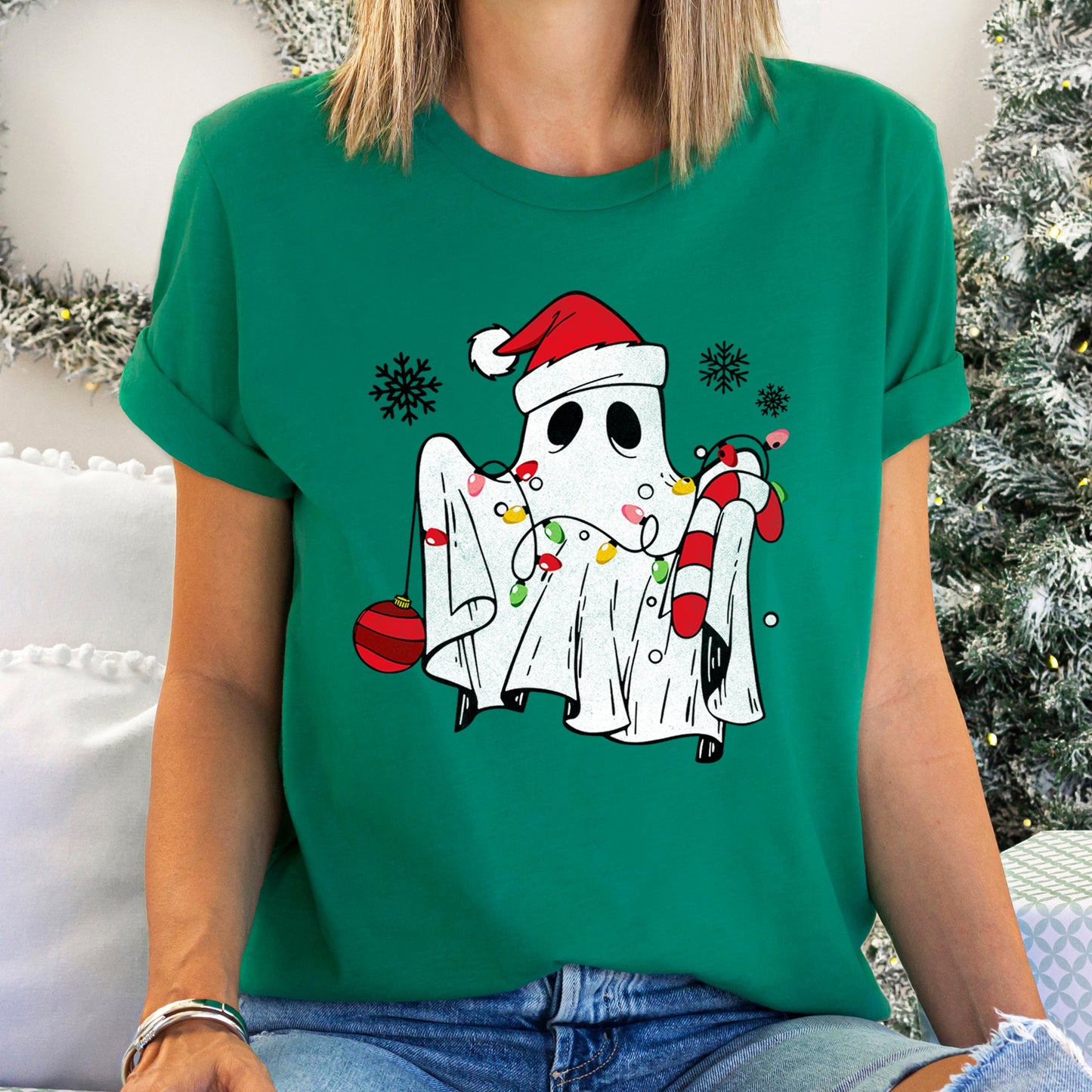 Cute-Ghost-Christmas Super Soft Tshirt