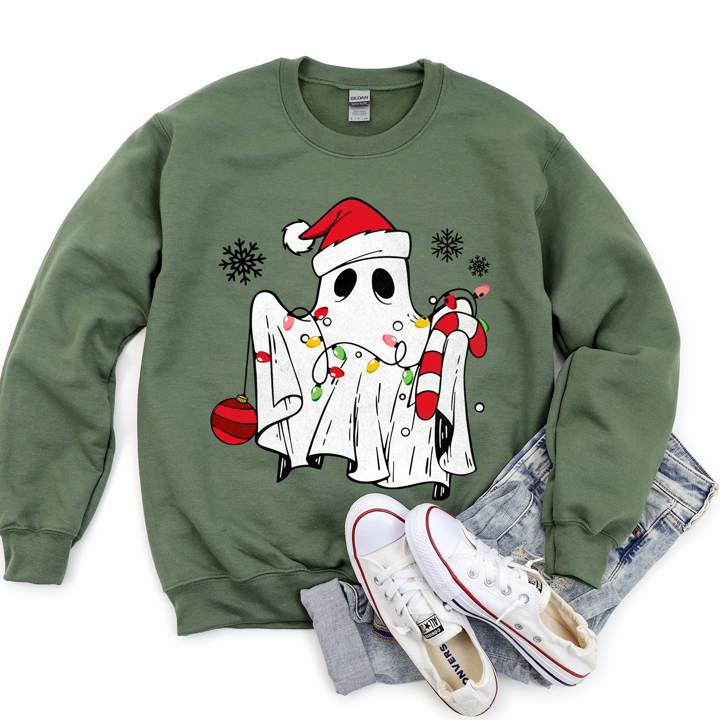 Cute Ghost Christmas Sweatshirt
