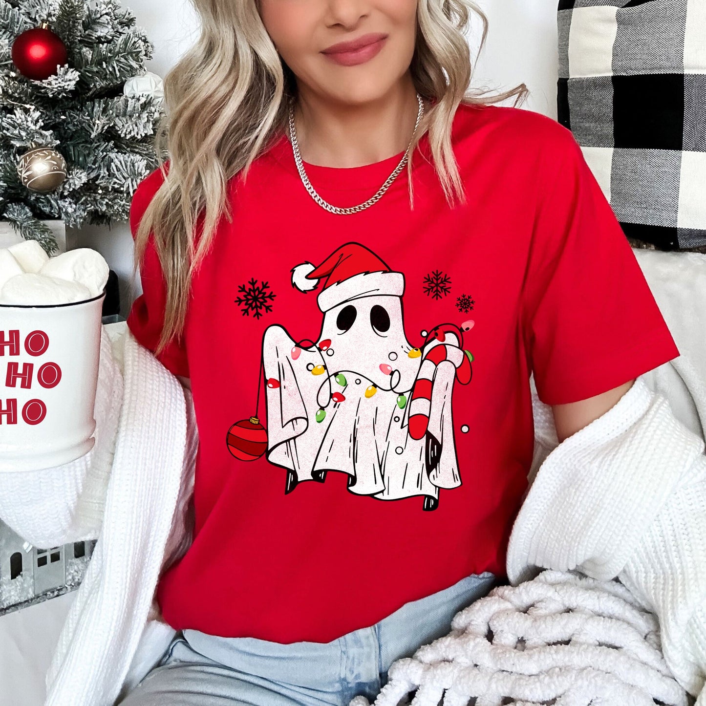 Cute-Ghost-Christmas Super Soft Tshirt