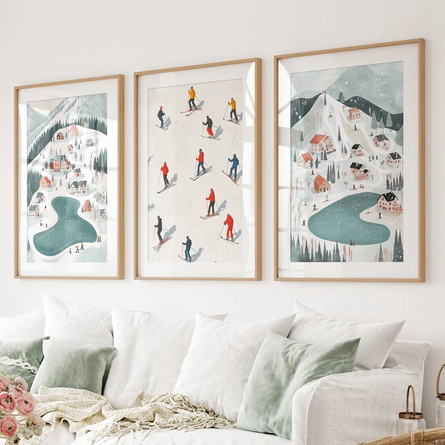 Festive Holiday Home Decor Christmas Village Set