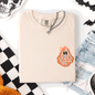 Cute Coquette, Faux Lace Ghost, Halloween, Pocket, Comfort Colors T-Shirt