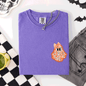 Cute Coquette, Faux Lace Ghost, Halloween, Pocket, Comfort Colors T-Shirt