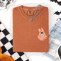 Cute Coquette, Faux Lace Ghost, Halloween, Pocket, Comfort Colors T-Shirt