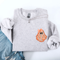 Cute Coquette, Faux Lace Ghost, Halloween, Pocket Sweatshirt