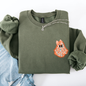 Cute Coquette, Faux Lace Ghost, Halloween, Pocket Sweatshirt
