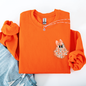 Cute Coquette, Faux Lace Ghost, Halloween, Pocket Sweatshirt