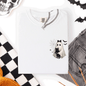 Cute Ghost, Black Cat, Halloween, Coquette, Pocket, Comfort Colors T-Shirt