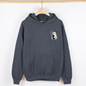 Cute Ghost, Black Cat, Halloween, Coquette, Pocket Hoodie, Hooded Sweatshirt