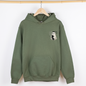 Cute Ghost, Black Cat, Halloween, Coquette, Pocket Hoodie, Hooded Sweatshirt