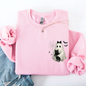 Cute Ghost, Black Cat, Halloween, Coquette, Pocket Sweatshirt