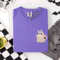 Cute Ghost, Coquette, Ribbon, Faux Glitter, Halloween, Pocket, Comfort Colors T-Shirt