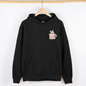 Cute Ghost, Coquette, Ribbon, Faux Glitter, Halloween, Pocket Hoodie, Hooded Sweatshirt
