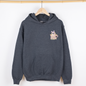 Cute Ghost, Coquette, Ribbon, Faux Glitter, Halloween, Pocket Hoodie, Hooded Sweatshirt