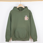 Cute Ghost, Coquette, Ribbon, Faux Glitter, Halloween, Pocket Hoodie, Hooded Sweatshirt
