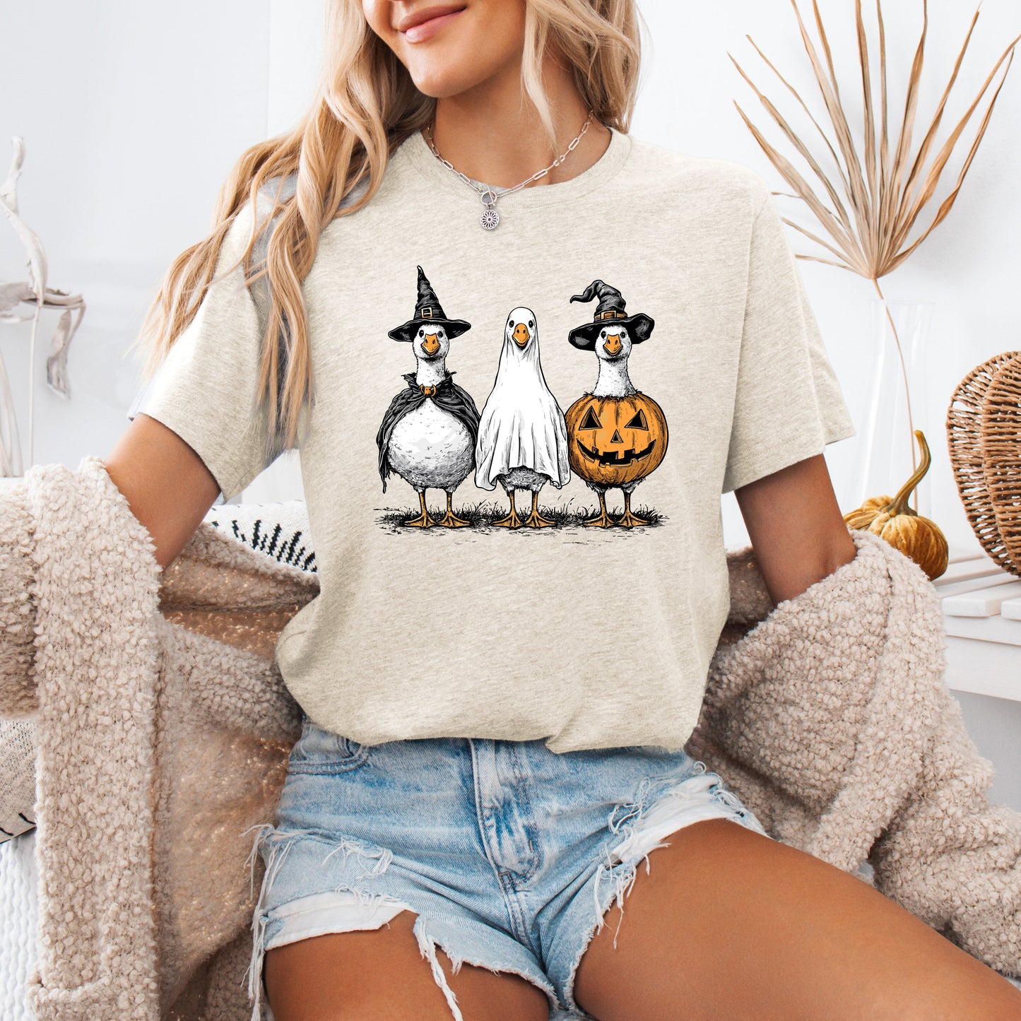 Cute Halloween Geese, Funny, Cute, Tshirt