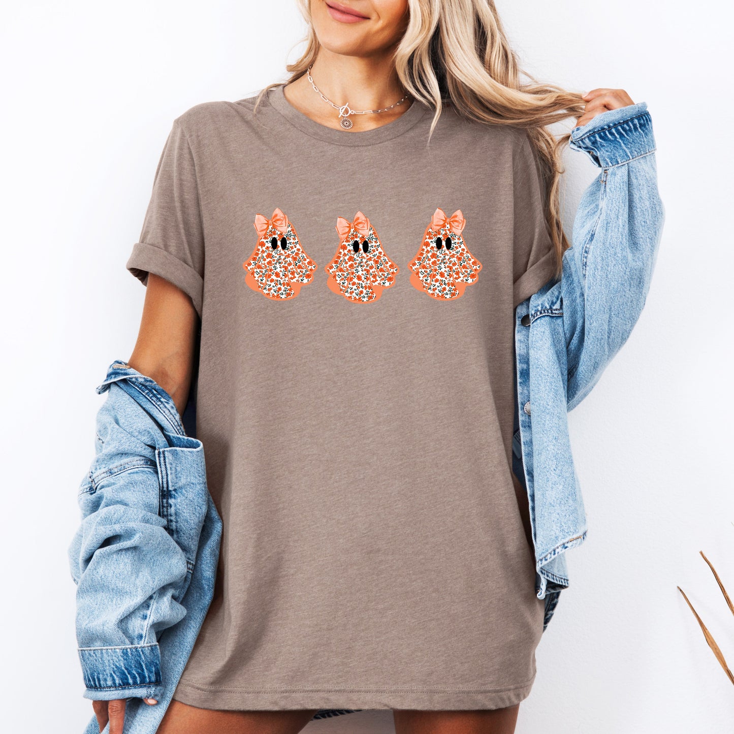 Cute Halloween Ghosts, Pattern, Coquette, Tshirt