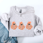 Cute Halloween Ghosts, Pattern, Coquette Sweatshirt