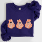 Cute Halloween Ghosts, Pattern, Coquette Sweatshirt