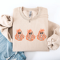 Cute Halloween Ghosts, Pattern, Coquette Sweatshirt