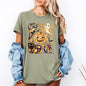 Cute Halloween Painted, Pumpkin, Black Cat, Ghost, Witch, Tshirt