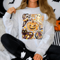 Cute Halloween Painted, Pumpkin, Black Cat, Ghost, Witch Sweatshirt