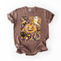 Cute Halloween Painted, Pumpkin, Black Cat, Ghost, Witch, Comfort Colors T-Shirt