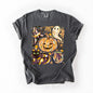 Cute Halloween Painted, Pumpkin, Black Cat, Ghost, Witch, Comfort Colors T-Shirt