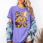 Cute Halloween Painted, Pumpkin, Black Cat, Ghost, Witch, Comfort Colors T-Shirt