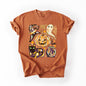 Cute Halloween Painted, Pumpkin, Black Cat, Ghost, Witch, Comfort Colors T-Shirt