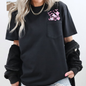 Cute Pastel Ghosts, Pocket Print, Halloween, Trendy, Comfort Colors Pocket T-Shirt