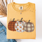 Cute Patterned Pumpkins, Halloween, Autumn, Fall, Plaid, Comfort Colors T-Shirt