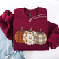Cute Patterned Pumpkins, Halloween, Autumn, Fall, Plaid, Halloween Sweatshirt