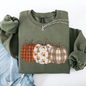 Cute Patterned Pumpkins, Halloween, Autumn, Fall, Plaid, Halloween Sweatshirt