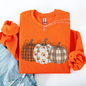 Cute Patterned Pumpkins, Halloween, Autumn, Fall, Plaid, Halloween Sweatshirt