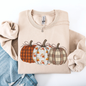 Cute Patterned Pumpkins, Halloween, Autumn, Fall, Plaid, Halloween Sweatshirt