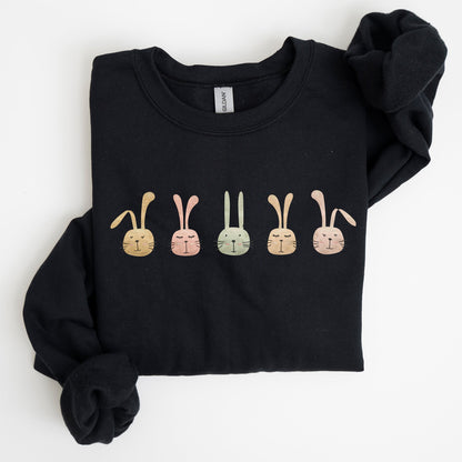 Cute Rabbits In A Row, Easter Bunny Sweatshirt