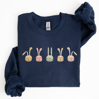 Cute Rabbits In A Row, Easter Bunny Sweatshirt