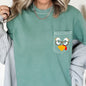 Cute Turkey, Teacher, Thanksgiving, Pocket Tee Comfort Colors T-Shirt